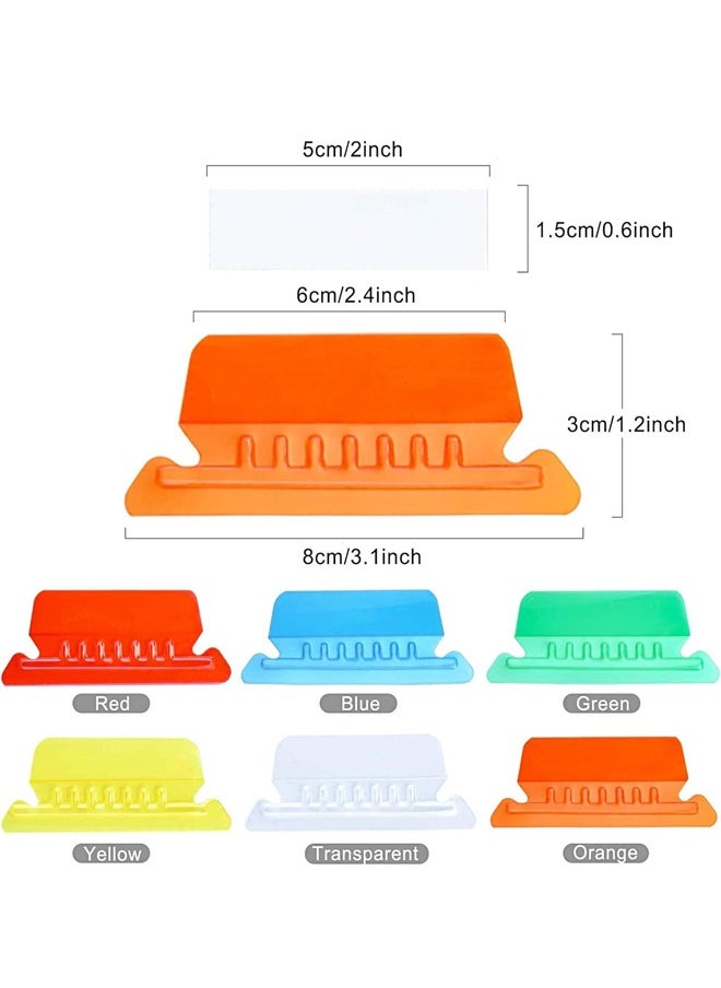 60 Piece Multicolor Hanging File Folder Tabs with Inserts for Hanging Folders