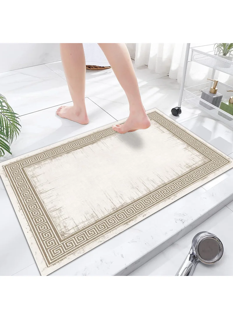 Faiend Washable Digital Printed Bathroom Mat Anti-Slip Base Toilet Seat Mat