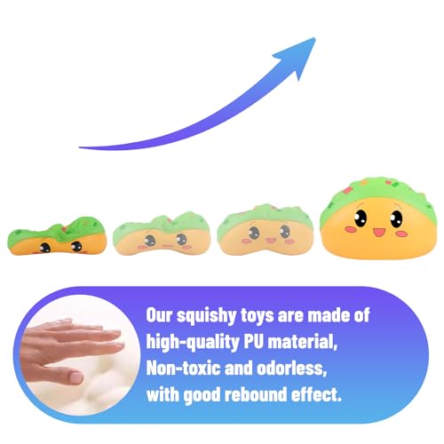 Anboor Squishies Taco Slow Rising Squishys Toy for Kids Soft Mexico Tacos Scented Stress Relief Realistic Food Cute Squeeze Squish Toy - Image 5