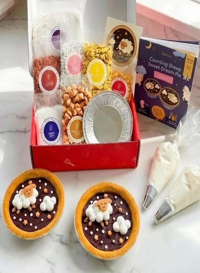 Baketivity Counting Sheep Sweet Dream Pie Kids Baking Kit - Chocolate Dessert Baking Set, Steam Cooking Activity For Kids, Cookie Mix Style, Kosher, Makes Two Mini Pies - Image 3