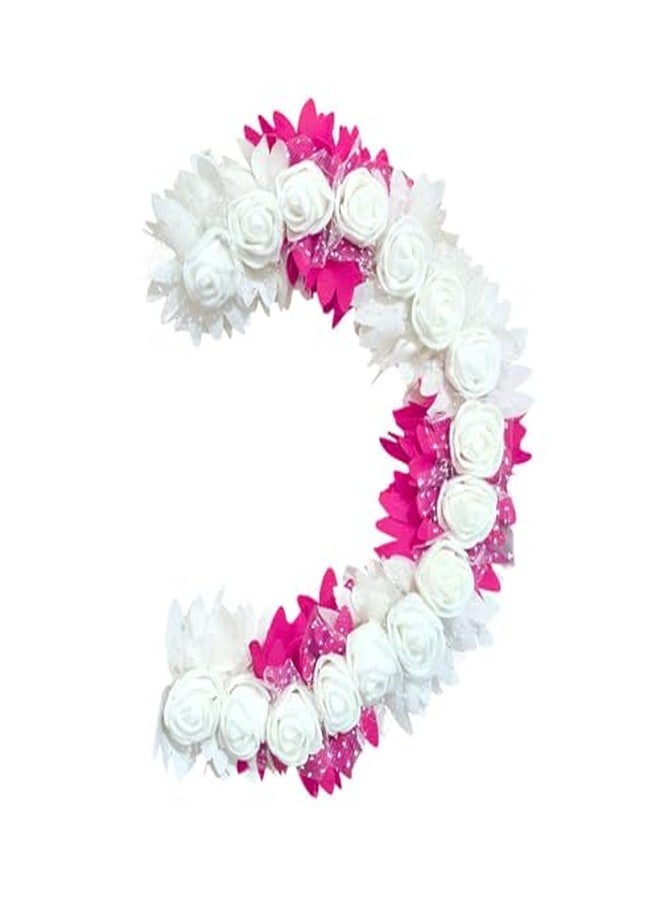Pinaka Artificial Bridal Rose Petal Flower Tiara Gajra Hair Juda For Girls Floral Hair Bun Accessories | Suitable for Traditional Indian Wedding/Marriage/Engagements (Pink) - Image 5