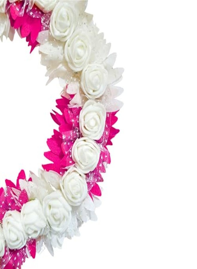 Pinaka Artificial Bridal Rose Petal Flower Tiara Gajra Hair Juda For Girls Floral Hair Bun Accessories | Suitable for Traditional Indian Wedding/Marriage/Engagements (Pink) - Image 4