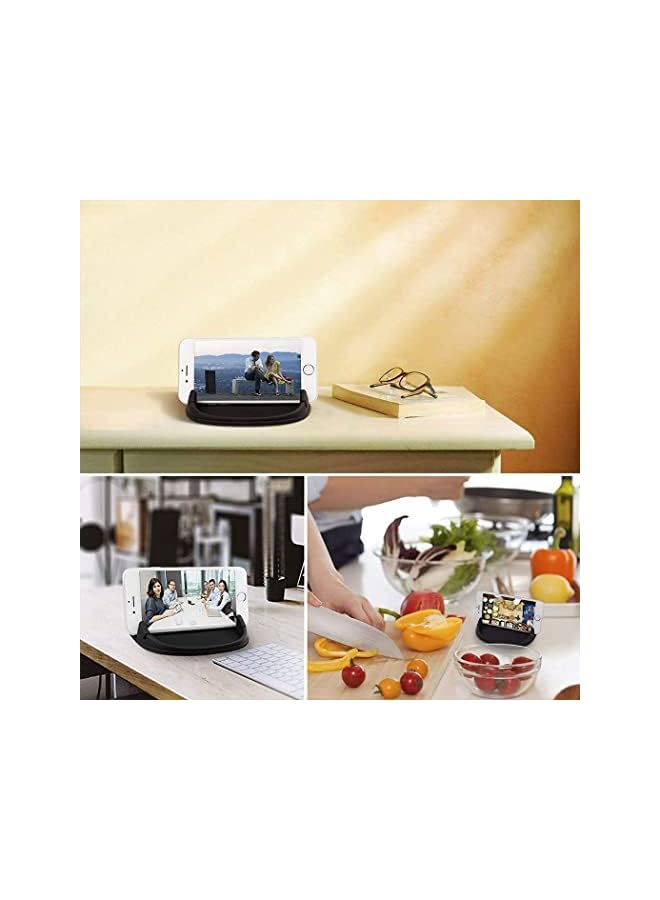 S-TOP Car Phone Holder Dashboard Car Phone Holder Mount Slip Free Desk Phone Stand Compatible with iPhone Samsung Android Smartphones GPS Devices Universal Cell Phone Automobile Cradles, Black - Image 2