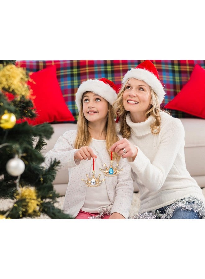 WaaHome Gold Crown Christmas Ornaments Metal Crown Keepsake Ornaments for Christmas Tree Decorations, Silver Crown Christmas Ornaments Gifts for Women Girls Mom Sisters Kids - Image 3