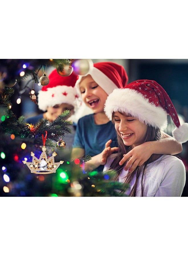 WaaHome Gold Crown Christmas Ornaments Metal Crown Keepsake Ornaments for Christmas Tree Decorations, Silver Crown Christmas Ornaments Gifts for Women Girls Mom Sisters Kids - Image 4