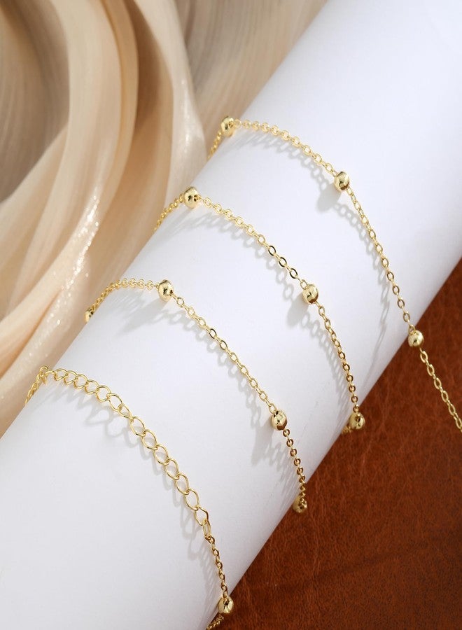 Kyerlyn Body Chain for Women 14K Gold Plated Waist Beads Chain Gold Belly Belt Cuban Layered Body Chains Waterproof Adjustable Sexy Bikini Beach Body Jewelry Daily Belts Gifts for Women 26.5-33Inch - Image 4