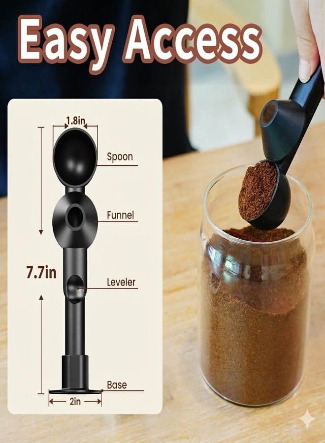 Mudygelay Coffee Scoop with Funnel for Ground Coffee, Protein Powder & Tea, for Reusable K Cup Refiller, 2TBSP Mess-Free, Funnel Design Prevents Spills (Black, 1-Pack) - Image 5