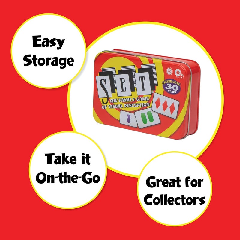 PlayMonster SET Card Games for Kids - Collectors Tin, Matching Game, Learning Games, Fun Family Games, Game Night, Travel Games, Memory Game, Learning Game, Multi-Player Card Game of Visual Perception, Ages 6+ - Image 3
