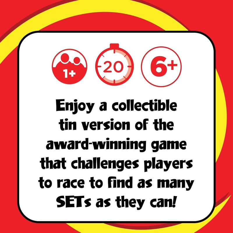 PlayMonster SET Card Games for Kids - Collectors Tin, Matching Game, Learning Games, Fun Family Games, Game Night, Travel Games, Memory Game, Learning Game, Multi-Player Card Game of Visual Perception, Ages 6+ - Image 5