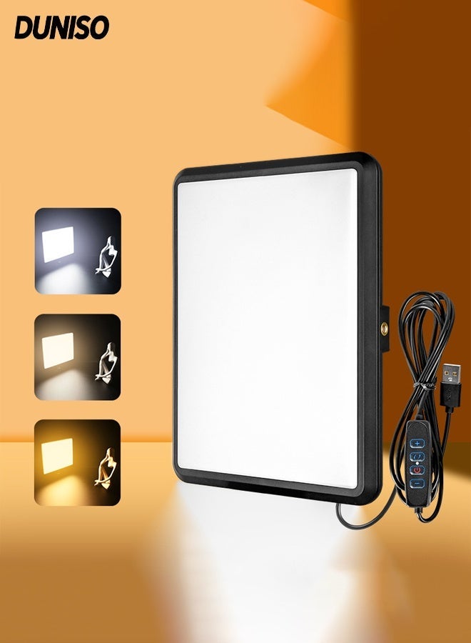 DUNISO Portable LED Photo Fill Light, LED Photography Fill Light,LED Video Light,2700K-6500K,9-Level Adjustable Brightness,for Video Recording, Game Streaming, Live Streaming ﻿ - Image 1