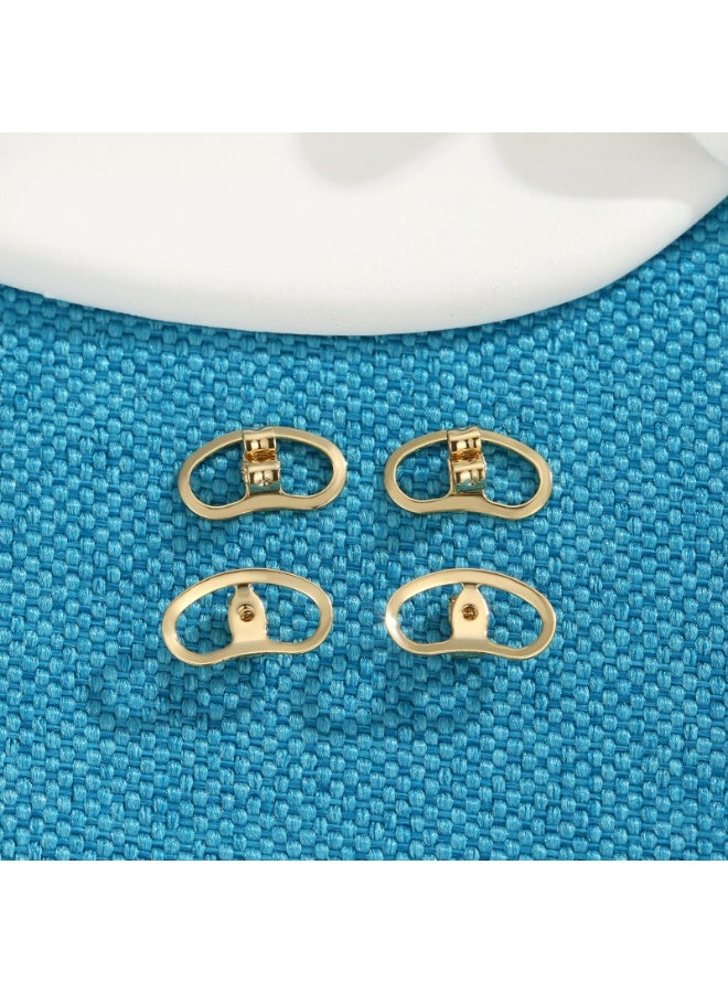 Relex Earring Backs for Studs, Large Earring Support Lifter Backings Replacements for Heavy Earrings Earlobe 4pcs Locking Butterfly Earring Backers for Droopy Ears Heavy Support Backs Gold & Silver - Image 5