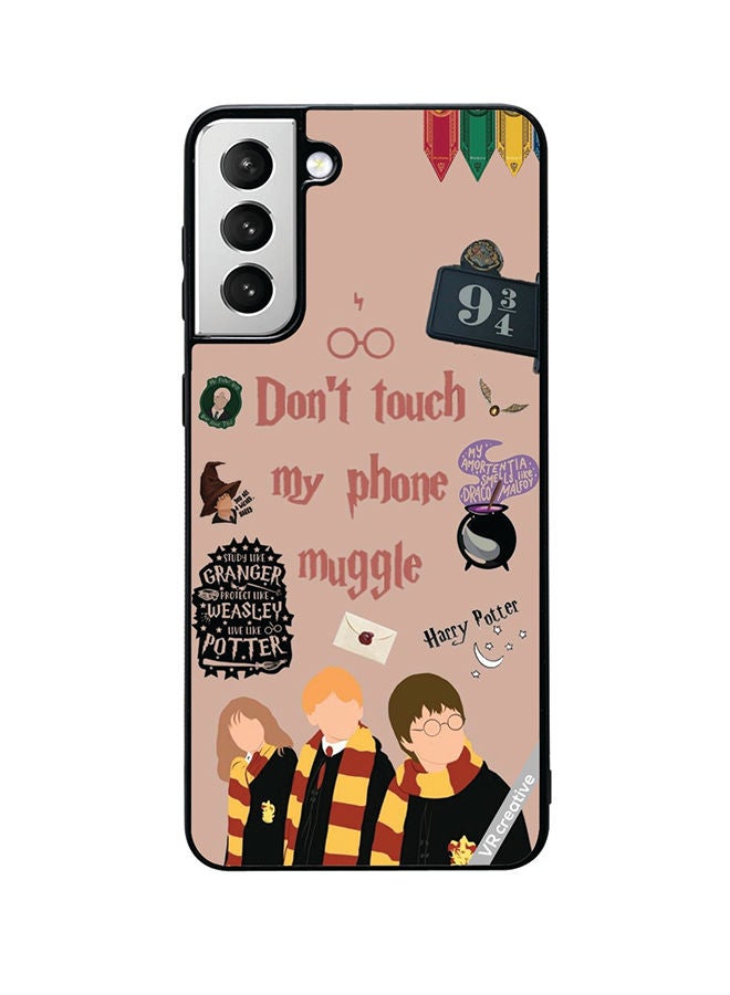VR CREATIVE Protective Case Cover For Samsung Galaxy S22 Plus 5G Dont Touch My Phone Muggle Design Multicolour - Image 1