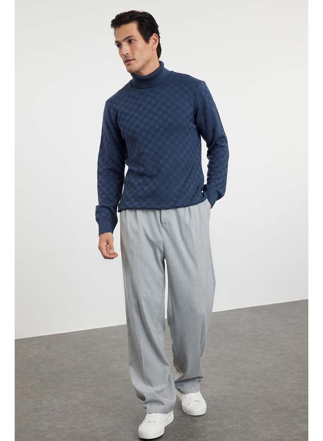 trendyol Men's Turtleneck Textured Knitwear Sweater TMNAW20VK0004 - Image 2