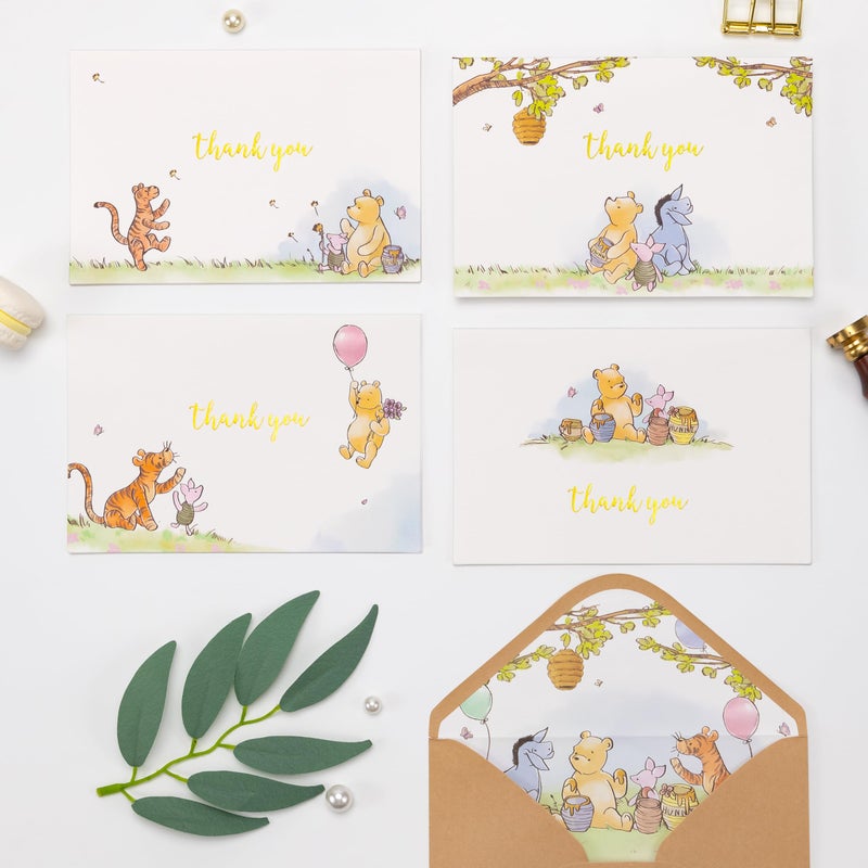 Crisky 50 Pack Cute Bear Thank You Cards Blank Inside with Envelopes and Stickers for Birthdays, Baby Showers, Friendsgiving - Image 5
