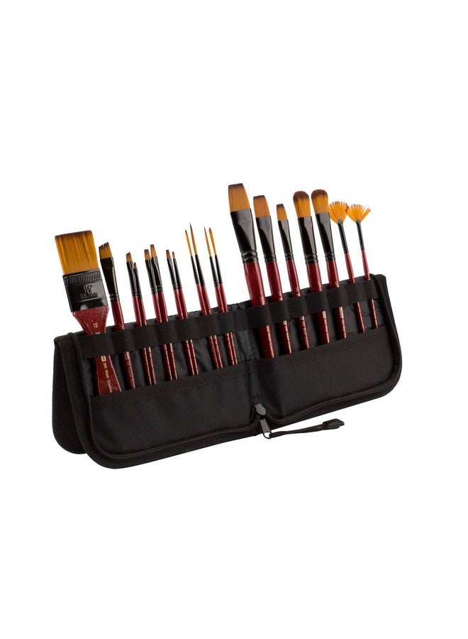 Creative Mark Creative Mark Folding Paint Brush Easel & Travel Case 9"Long - Compact Watercolor Brush Holder Organizer for Short Handled Paintbrushes - Durable Paint Brush Bag for Storage - Holds up to 20 Brushes - Image 3