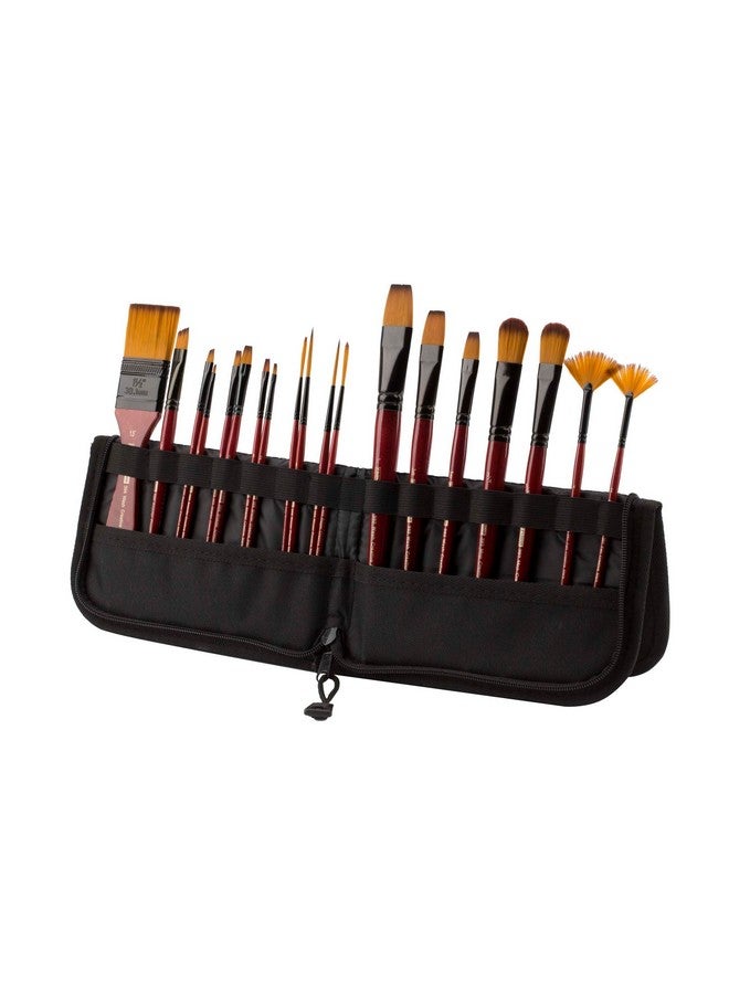 Creative Mark Creative Mark Folding Paint Brush Easel & Travel Case 9"Long - Compact Watercolor Brush Holder Organizer for Short Handled Paintbrushes - Durable Paint Brush Bag for Storage - Holds up to 20 Brushes - Image 4