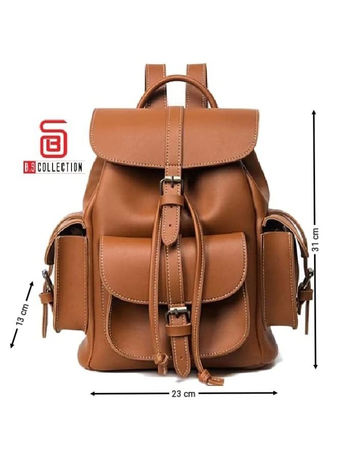 B.S COLLECTION Backpack for girls of faux leather, soft texture, practical and renewal answer and a large capacity - Havan from B.S COLLECTION - Image 4