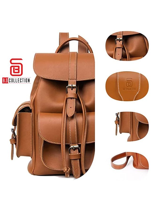 B.S COLLECTION Backpack for girls of faux leather, soft texture, practical and renewal answer and a large capacity - Havan from B.S COLLECTION - Image 3