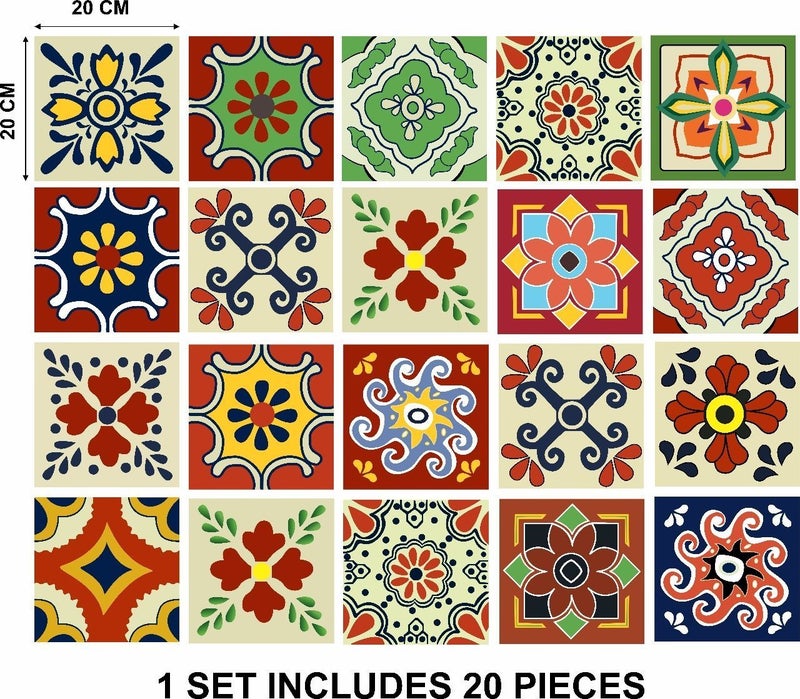 Paper Plane Design PPD 20 Pieces SelfAdhesive Mosaic Bathroom Kitchen Waterproof Wall Tiles Stickers Decal Design 004 15 x 15 cm - Image 3