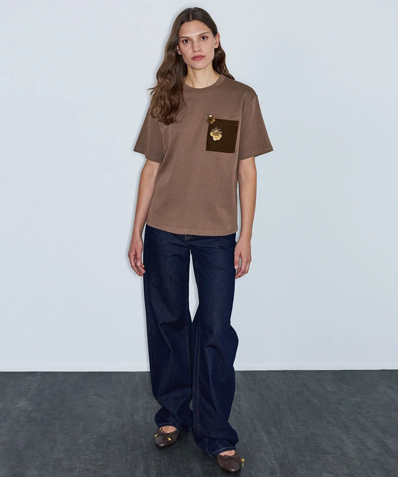 Ipekyol  T-Shirt with Applique for Women | Best Price UAE
