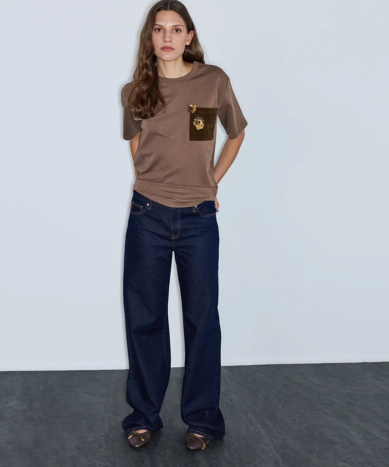 Ipekyol  T-Shirt with Applique for Women | Best Price UAE
