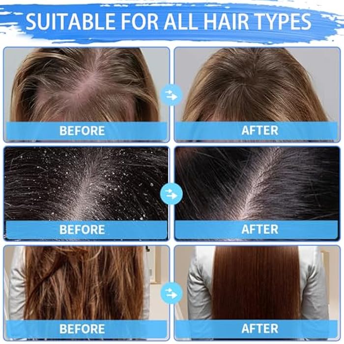 DEROWN Batana Oil Shampoo & Conditioner Set - 3 Pack for Damaged & Dry Hair Repair with Tropical Batana Oil & Keratin - Sulfate Free, Paraben Free, Vegan - 200ml Each - Image 5