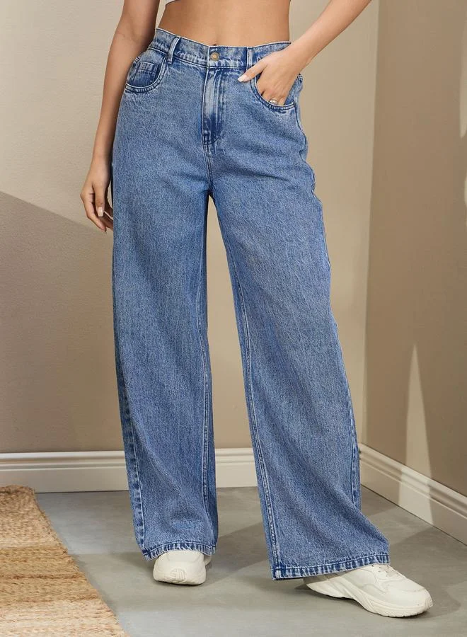 SASSAFRAS Sassafras Women High Rise Straight Fit Jeans