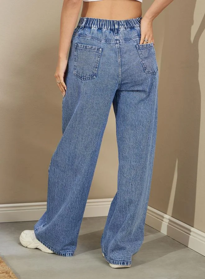 SASSAFRAS Sassafras Women High Rise Straight Fit Jeans