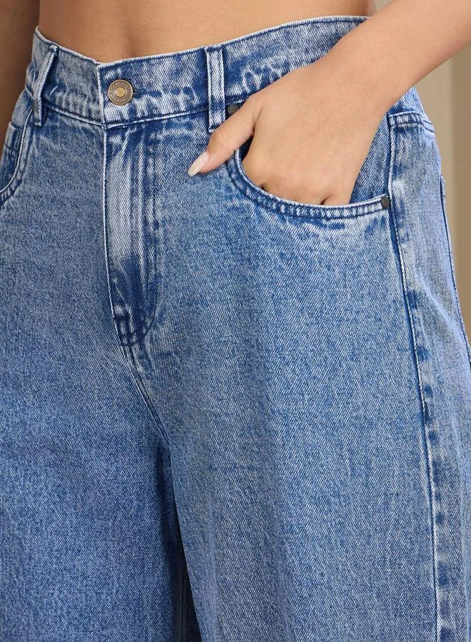 SASSAFRAS Sassafras Women High Rise Straight Fit Jeans