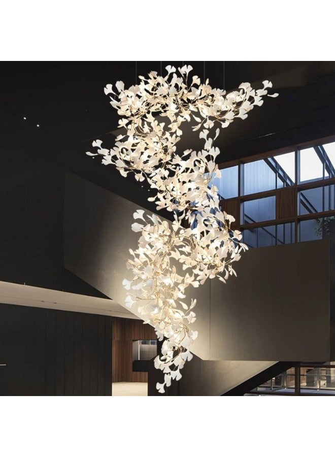 Golden leaves and flowers chandelier  - Image 5