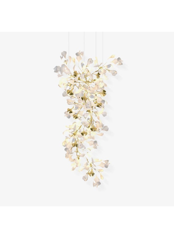 Golden leaves and flowers chandelier  - Image 2