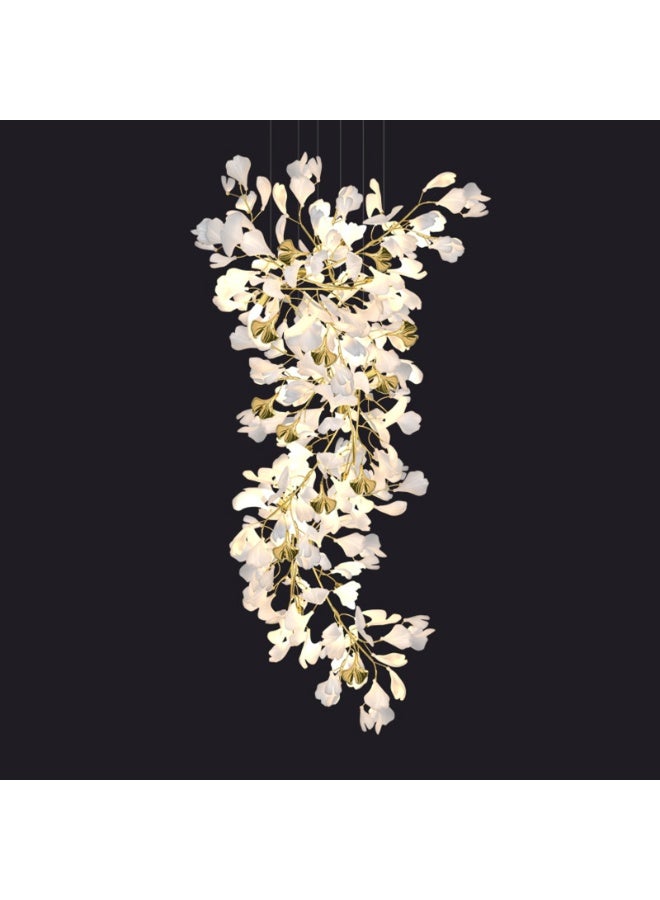 Golden leaves and flowers chandelier  - Image 1