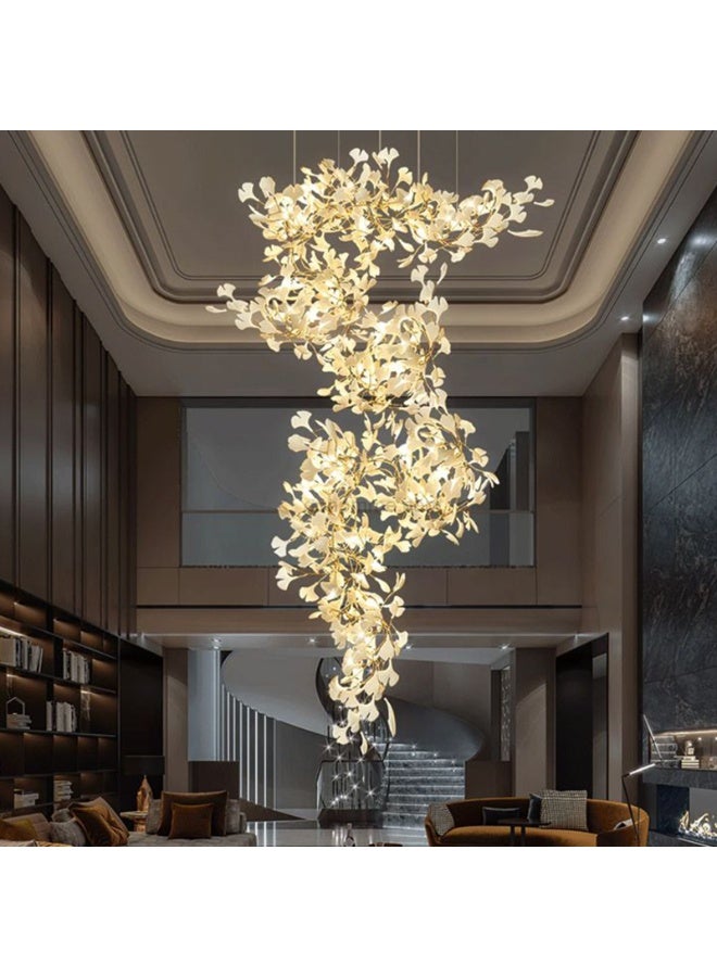 Golden leaves and flowers chandelier  - Image 3