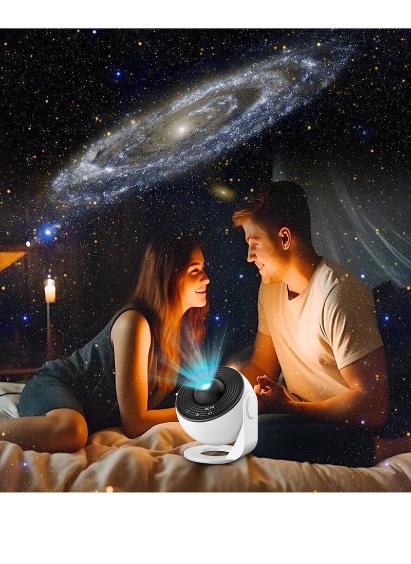 Gravity Planetarium Star Projector – Realistic Starry Sky & Solar System Constellation Night Light, Moon & Stars Projection for Kids & Adults – Home Theater, Bedroom, Living Room Decor (White) | STAR12IN1  - Image 2