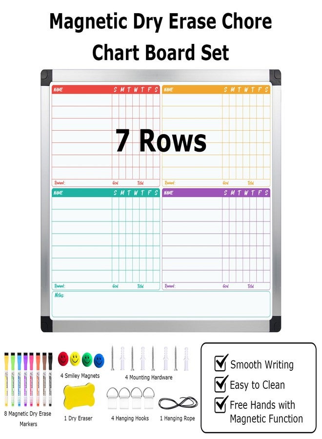 إيوني لوحة مهام مغناطيسية قابلة للمسح الجاف من إيا ون، مقاس 16 × 12.6 بوصة، مناسبة للأطفال والمراهقين والبالغين، لوحة مهام مزدوجة الجوانب مع تقويم أسبوعي للتعليق على الحائط، إطار من الألومنيوم، 8 أقلام تحديد، 4 دبابيس مغناطيسية، ممحاة واحدة - Image 5