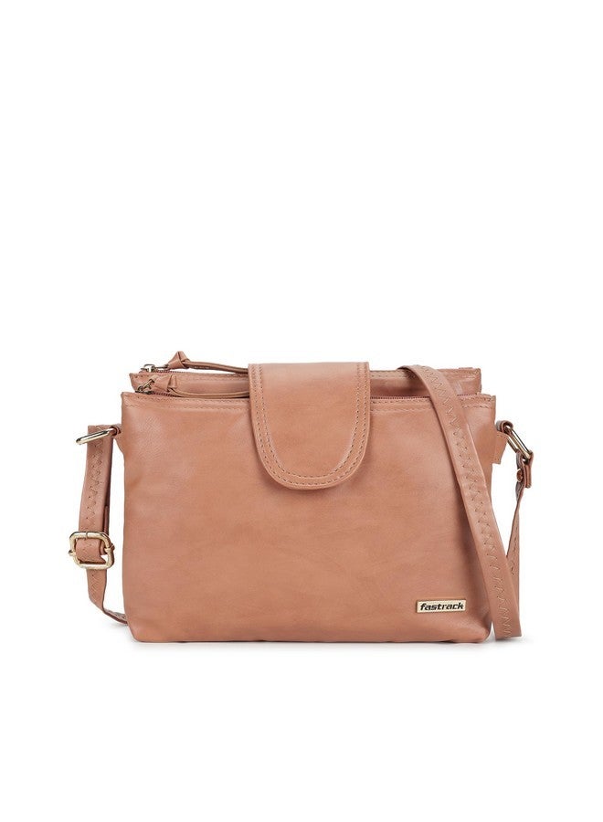 fastrack حقيبة سلاينغ هيكلية صلبة من فاستراك للنساء والفتيات والسيدات | مع أحزمة سلاينغ قابلة للتعديل | 2 حجرة رئيسية | حقيبة يد للسيدات | سلاينغ لحمل غير رسمي - Image 1