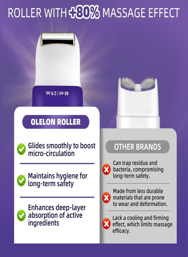 OLELON Neck Firming Cream with Roller, Neck Cream for Tightening and Firming with Retinol, Collagen & Niacinamide to Reduce Wrinkles, Tighten Sagging Skin & Lift Jawline - Image 2