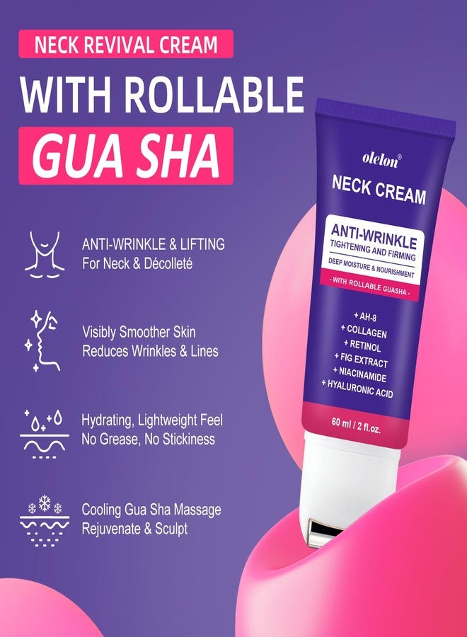 OLELON Neck Firming Cream with Roller, Neck Cream for Tightening and Firming with Retinol, Collagen & Niacinamide to Reduce Wrinkles, Tighten Sagging Skin & Lift Jawline - Image 4