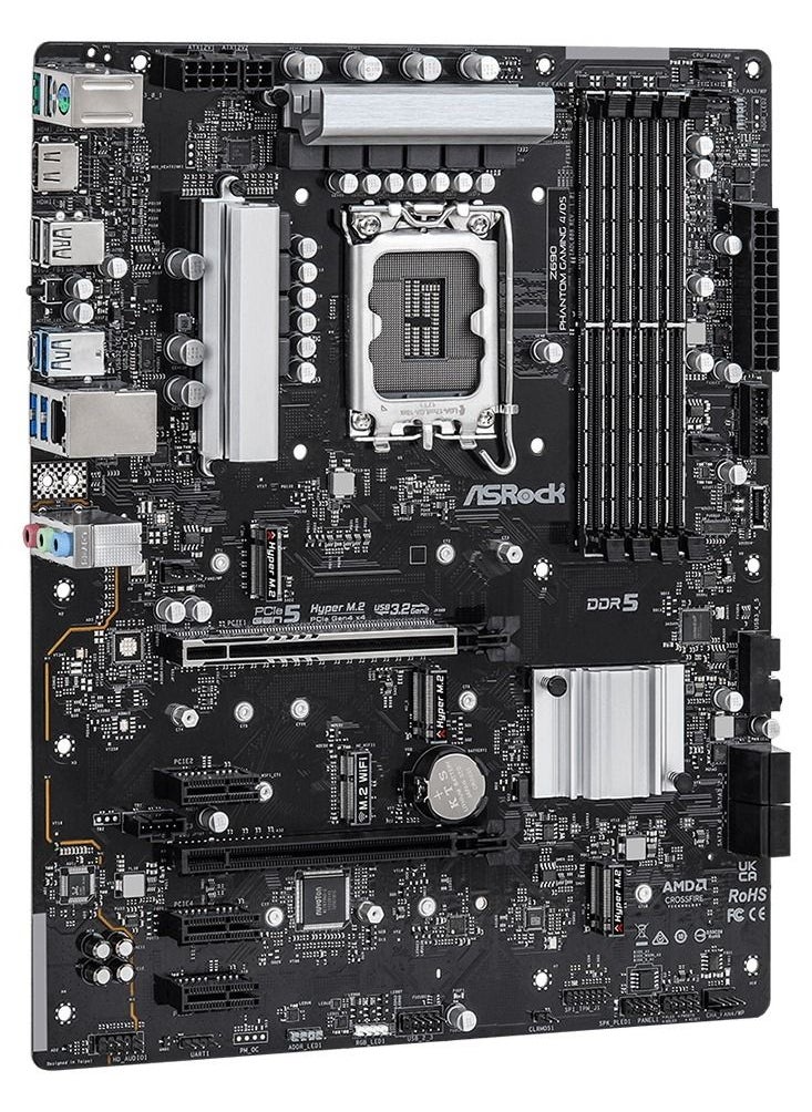 ASRock - ASRock Z690 Phantom Gaming 4/D5 LGA1700 DDR5 Intel Motherboard - Image 1