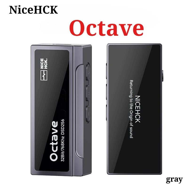 Nicehck Octave Type-C DAC Dongle Headphone Amplifier, Es9039q2m Decoding Chip, Dual Sgm8262 Op-Amp, 3.5mm/4.4mm, Gray - Image 1