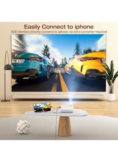 ClokoWe Mini Projector, CLOKOWE 2024 Upgraded Portable Projector with 9000 Lux and Full HD 1080P, Movie Projector Compatible with iOS/Android Phone/Tablet/Laptop/PC/TV Stick/Box/USB Drive/Game Console  - Image 4