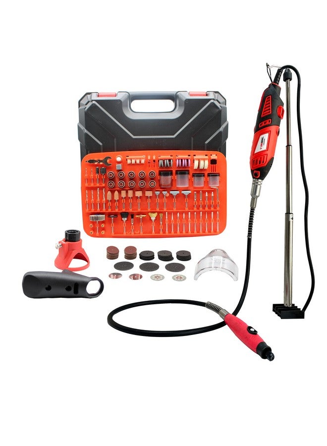 UniQual UniQual 200W 215pcs Rotary Tool Die Grinder Kit with Flexible Shaft|Stand|Professional Attachments|Engraving|Carving|Polishing|Sanding|Cutting|Drilling|Industrial and DIY projects|6 months warranty  - Image 1
