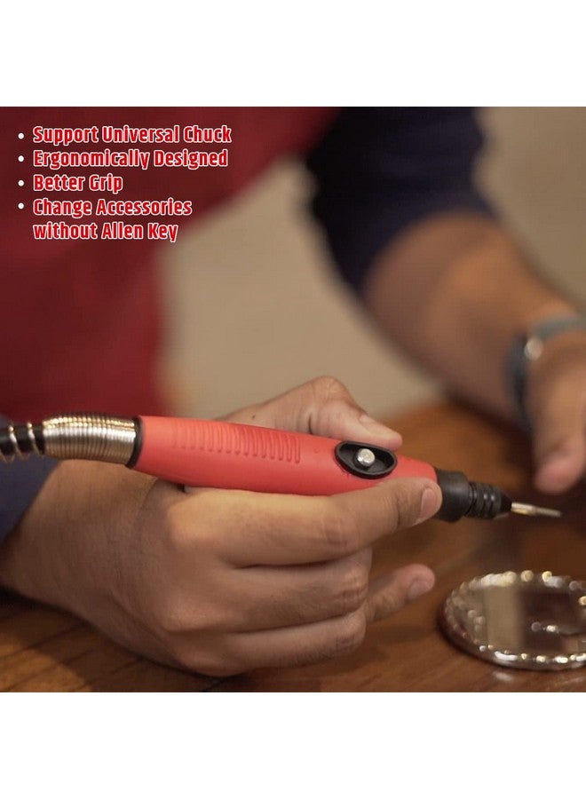 UniQual UniQual 200W 215pcs Rotary Tool Die Grinder Kit with Flexible Shaft|Stand|Professional Attachments|Engraving|Carving|Polishing|Sanding|Cutting|Drilling|Industrial and DIY projects|6 months warranty  - Image 5