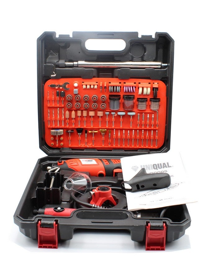 UniQual UniQual 200W 215pcs Rotary Tool Die Grinder Kit with Flexible Shaft|Stand|Professional Attachments|Engraving|Carving|Polishing|Sanding|Cutting|Drilling|Industrial and DIY projects|6 months warranty  - Image 2