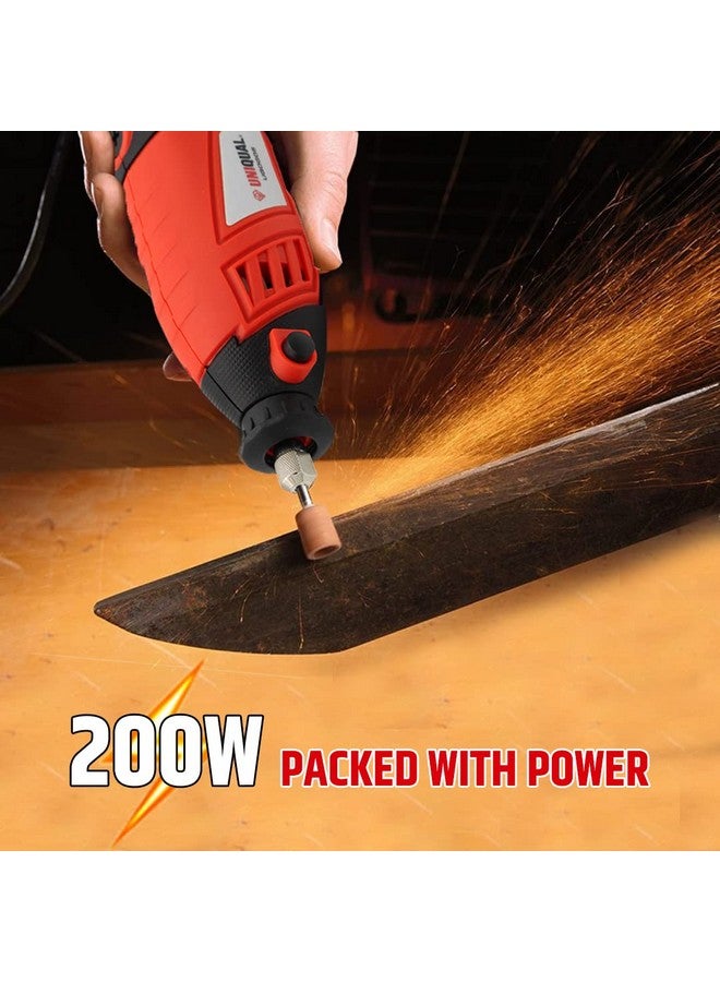 UniQual UniQual 200W 215pcs Rotary Tool Die Grinder Kit with Flexible Shaft|Stand|Professional Attachments|Engraving|Carving|Polishing|Sanding|Cutting|Drilling|Industrial and DIY projects|6 months warranty  - Image 4