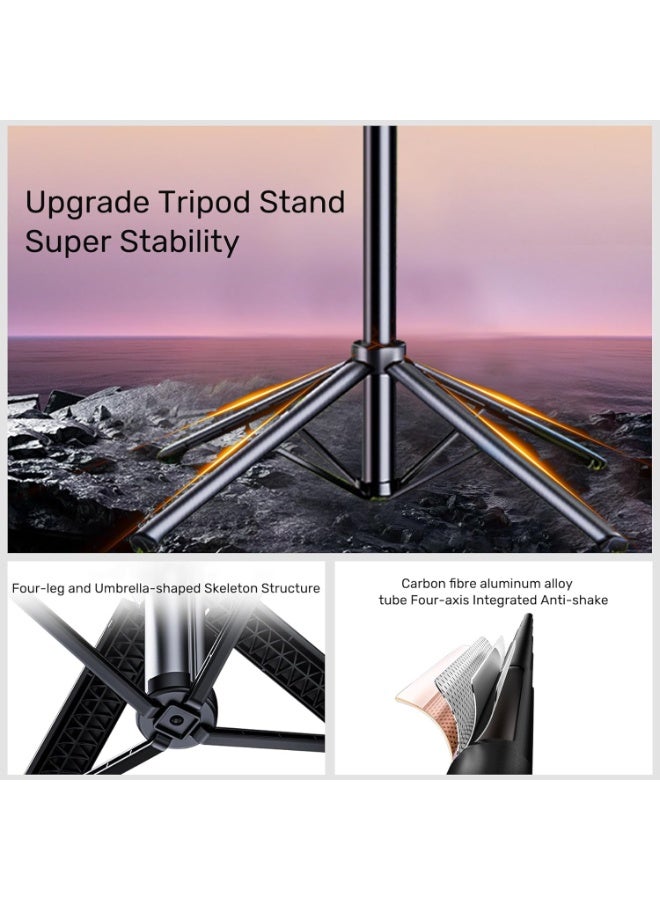 4-in-1 70” Extendable Smart Tripod with 360° Face Tracking, Fill Light & Remote Control – Compatible with iPhone - Image 3