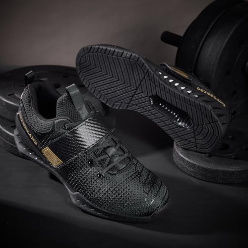 Osterland Weightlifting Shoes HighPerformance Footwear for Gym Powerlifting Specifically Designed for Heavy Lifting Deadlifting Weight Training Squat Shoes for Men Women BlackGold - Image 3
