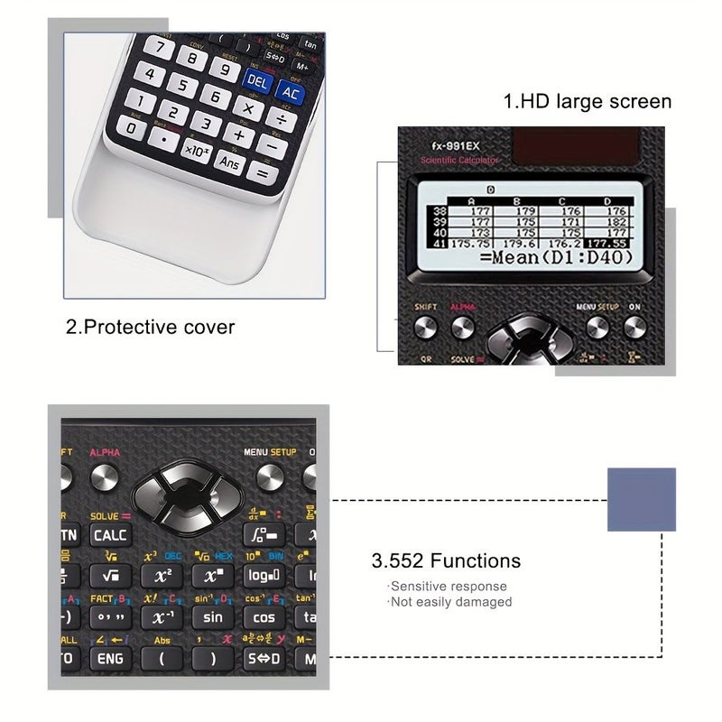 FX 991EX 522 Function Engineering Calculator With Physics Formulas Durable Buttons - Image 5