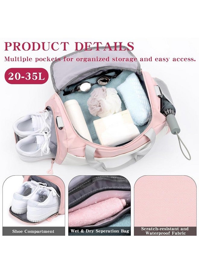 PALAY® Travelling Bags for Luggage Muti- Pocket Sports Duffle Bags for Women with Wet Pocket & Shoe Compartment Weekender Overnight Gym Bags for Women - Image 4