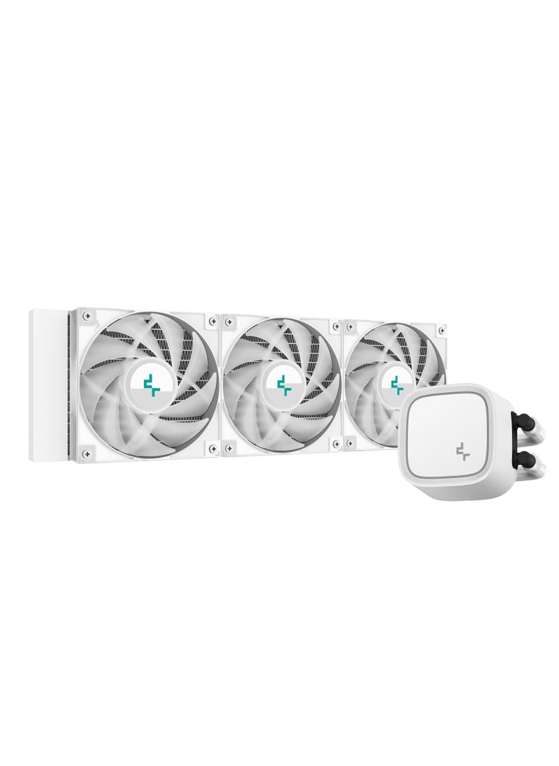 DEEPCOOL Deepcool LE720 ARGB AIO Liquid CPU Cooler, 360mm Radiator, 3x High-Performance aRGB Fans, 500~2250 RPM Fan Speed, 85.85 CFM Fan Airflow, Hydro Bearing Type, White | R-LE720-WHAMMN-G-1  - Image 2